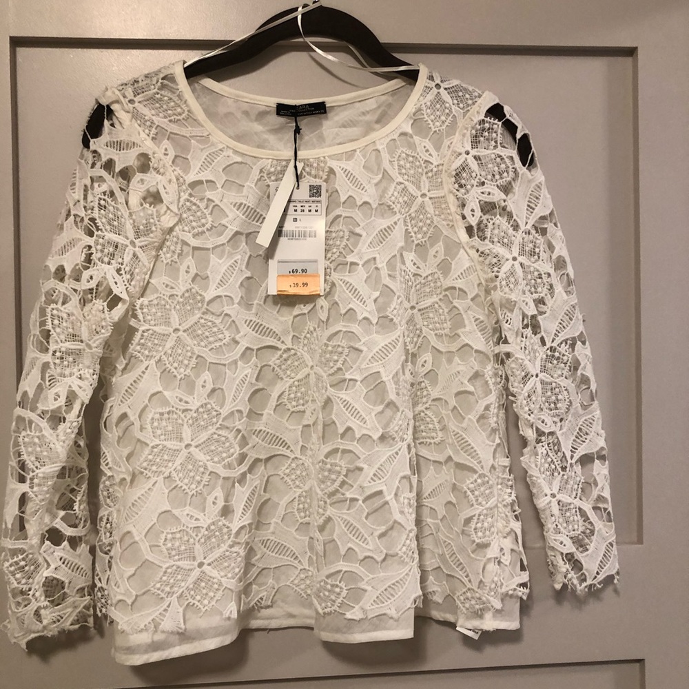 Laser cut 3/4 sleeve shirt